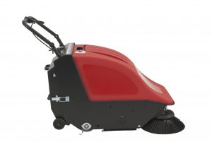 Nachläufer Handkehrmaschine Sweeper 501 BT, mit Fahrantrieb, Gelbatterien und Ladegerät