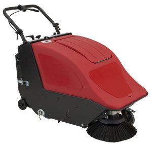 Nachläufer Handkehrmaschine mit Fahrantrieb Sweeper 701 BT, Gelbatterien und Ladegerät