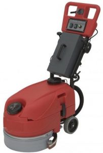 Professionelle handgeführte Scheuersaugmaschine Minispeed 350B, halb-automatisches Getriebe, Gelbatterien und Ladegerät.